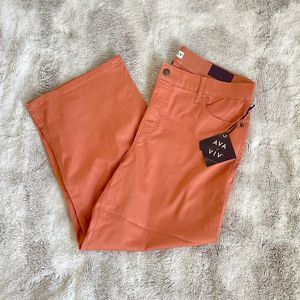 Womens 16W Wide Leg High Rise Cropped Pants